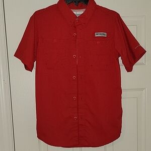 Columbia Red Casual Button Down Shirt